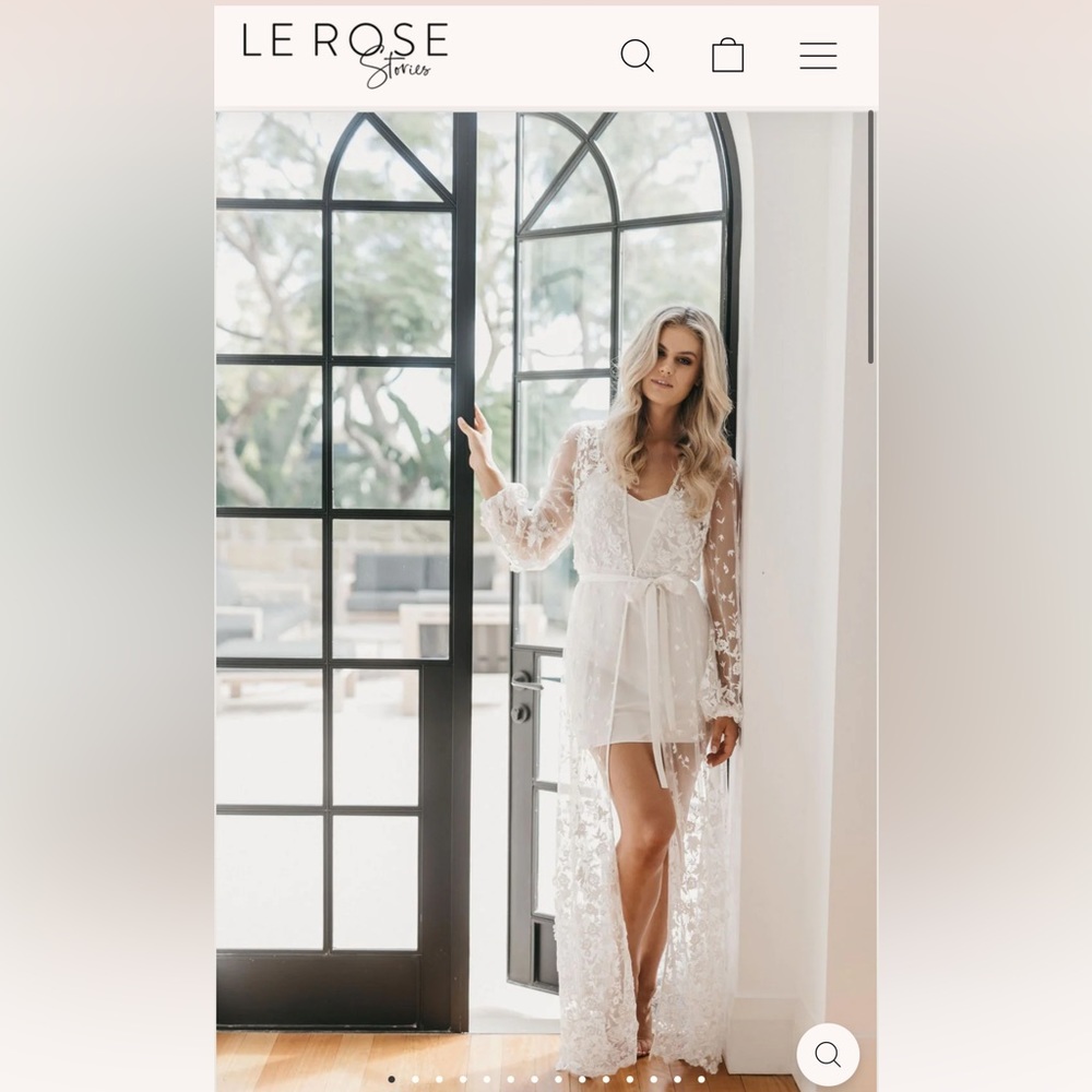 Le Rose Adele Bridal Lace Maxi Robe